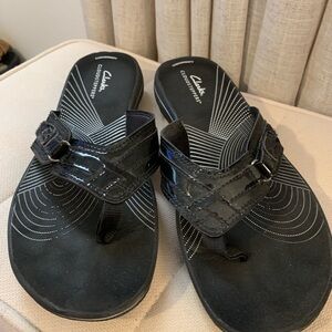 Clarks Cloudsteppers Black Sandals